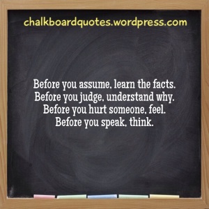 Before you assume